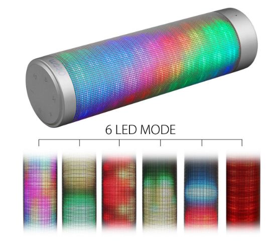 Oittm Lautsprecher Bluetooth 4.0 mit 6 LED Farbwechsel 